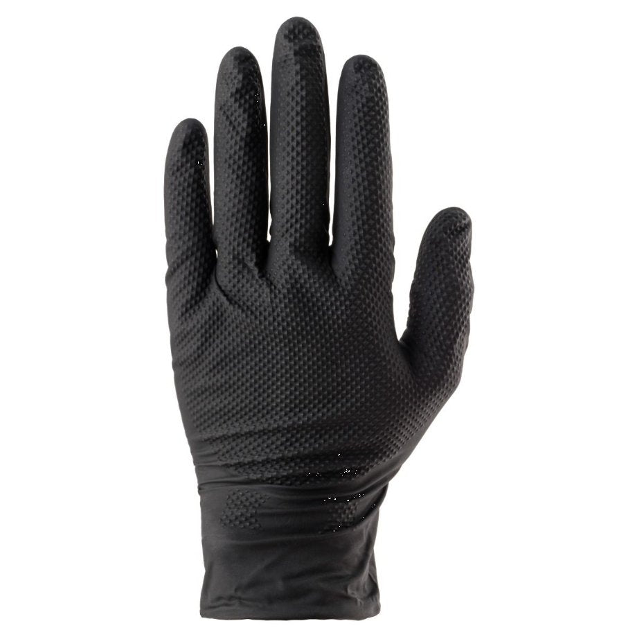 8 mil Nitrile Gloves 50/BOX - Glove Master black/back side