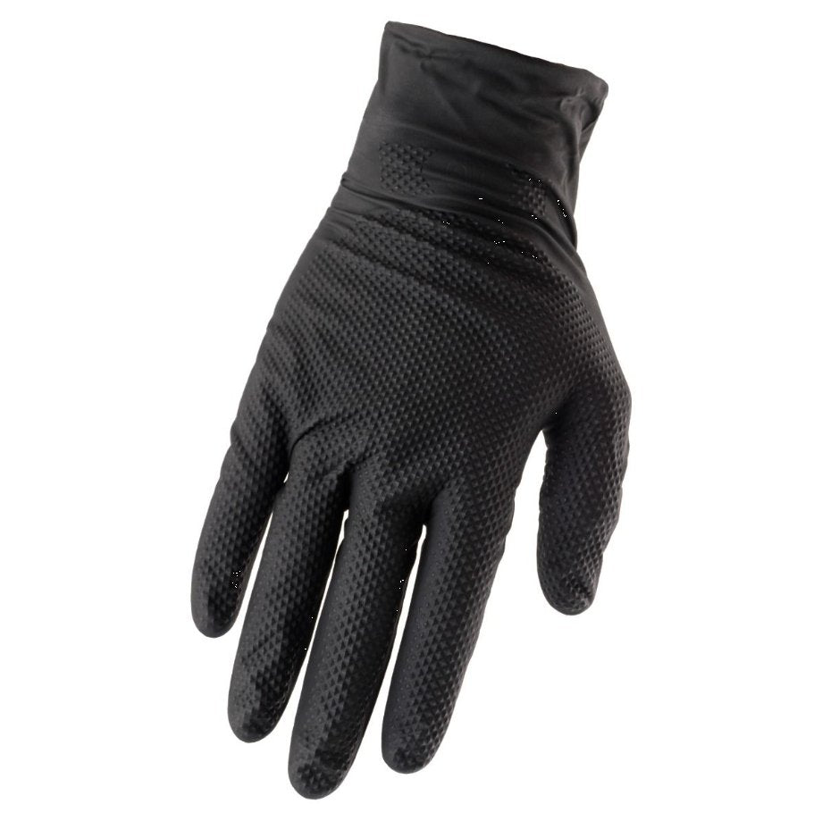 8 mil Nitrile Gloves 50/BOX - Glove Master black front side image